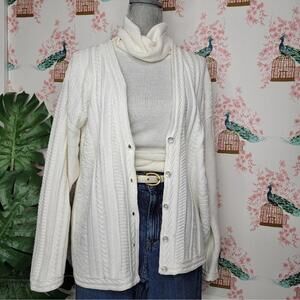 Abercrombie & Fitch Cable Braided Chunky Vintage Sweater Oversized